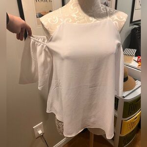 Krazy Kat (Boutique brand) cold shoulder white top